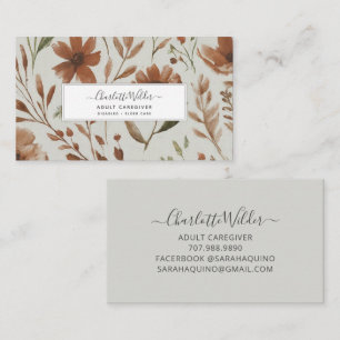 Nursing Caregiver Painted Floral Card