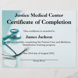 Nursing Certificate of Completion