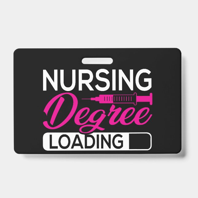 Nursing Degree Loading Future Nurse Customisable ID Badge (Front)