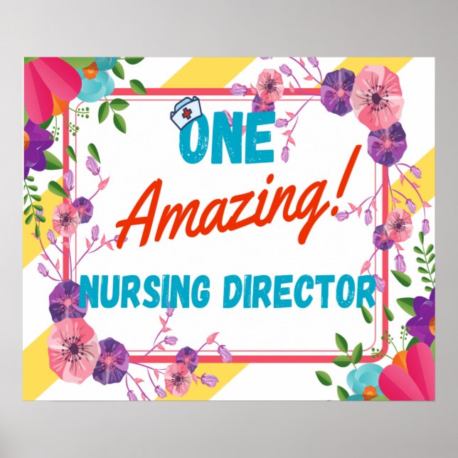 Nursing Director Appreciation Gift Idea Poster (Front)