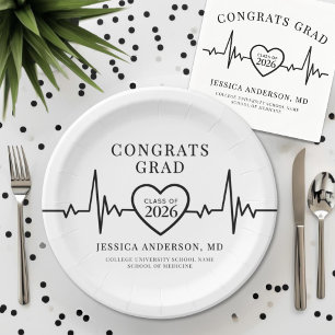 Nursing Doctor Medical Graduation Party Paper Plate