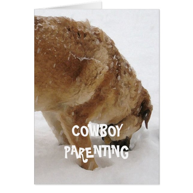Nursing Fever Advice Cute Dog - Cowboy Parenting (Front)