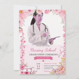 nursing graduation invitation, nurse party invite, invitation