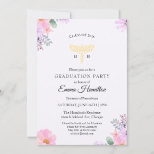 Nursing Graduation Invitation Photo   RN BSN Nurse