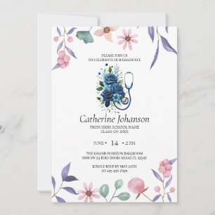 Nursing Graduation Invitation RN BSN Nurse Party