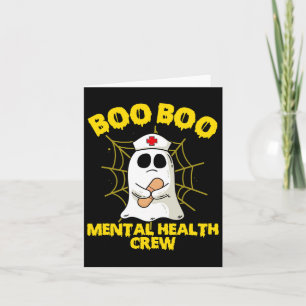 Nursing Halloween Costume Mental Health Nurse Boo  Card