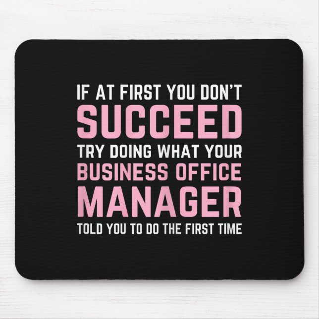 Nursing Home Istant Certified Business Office Mana Mouse Pad (Front)