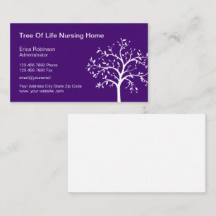 Nursing Home Modern Senior Care Business Card
