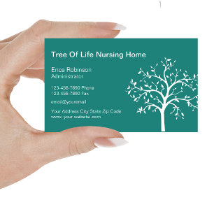 Nursing Home Senior Care Business Card