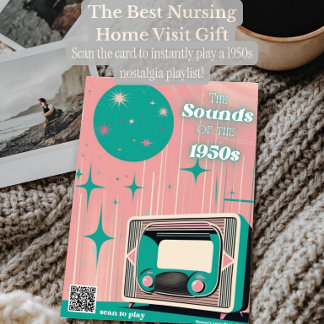 Nursing Home Visit Gift | 1950s Retro Music Therap Card