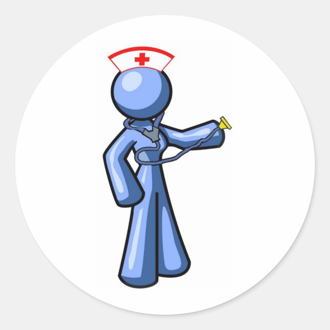 Nursing Icon Animation Classic Round Sticker (Front)