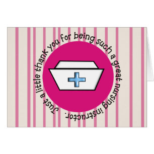 Nursing Instructor Appreciation Card