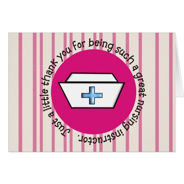 Nursing Instructor Appreciation Card (Front Horizontal)
