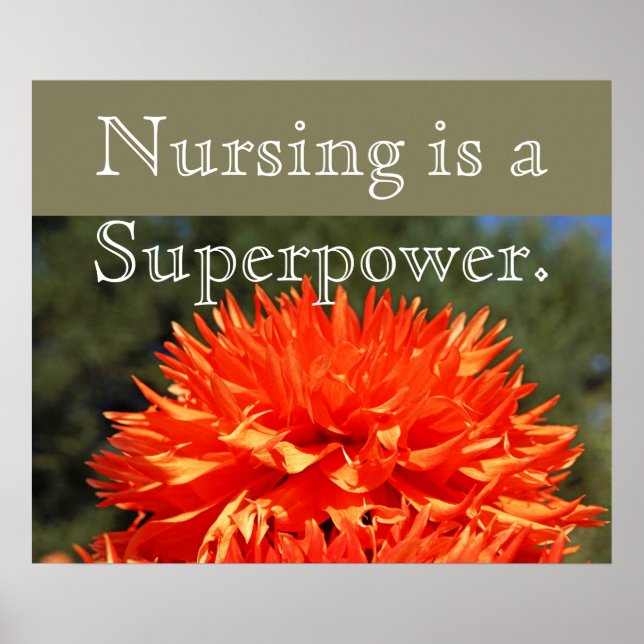 Nursing is a Superpower art prints posters Nurse (Front)