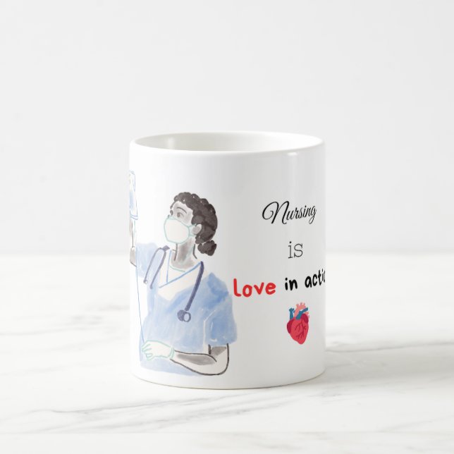 Nursing Is Love in Action – Nurse Mug (Center)