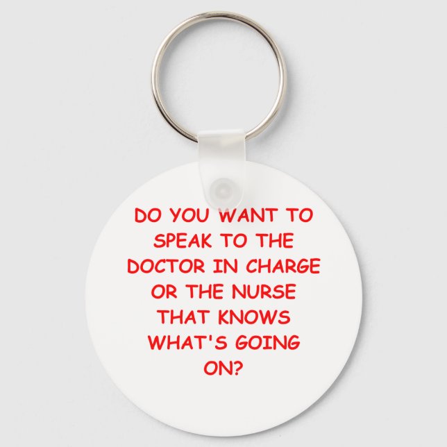 nursing joke key ring (Front)