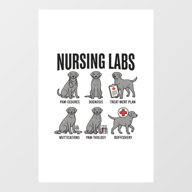 Nursing Labs Dog Medical Pun Vector Shirt Design_1 (Sheet)