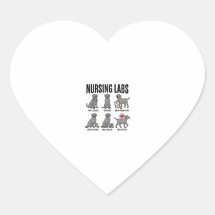 Nursing Labs Dog Medical Pun Vector Shirt Design_1 Heart Sticker