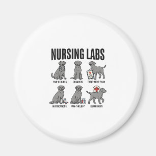Nursing Labs Dog Medical Pun Vector Shirt Design_1 Magnet