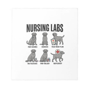 Nursing Labs Dog Medical Pun Vector Shirt Design_1 Notepad
