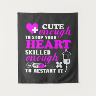 Nursing Life | Cute Enough Nurse Tapestry