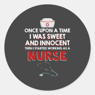 Nursing Life I Working As A Nurse Classic Round Sticker