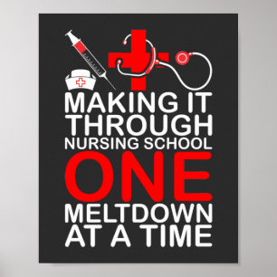 Nursing Life Making It Through Nursing School Poster