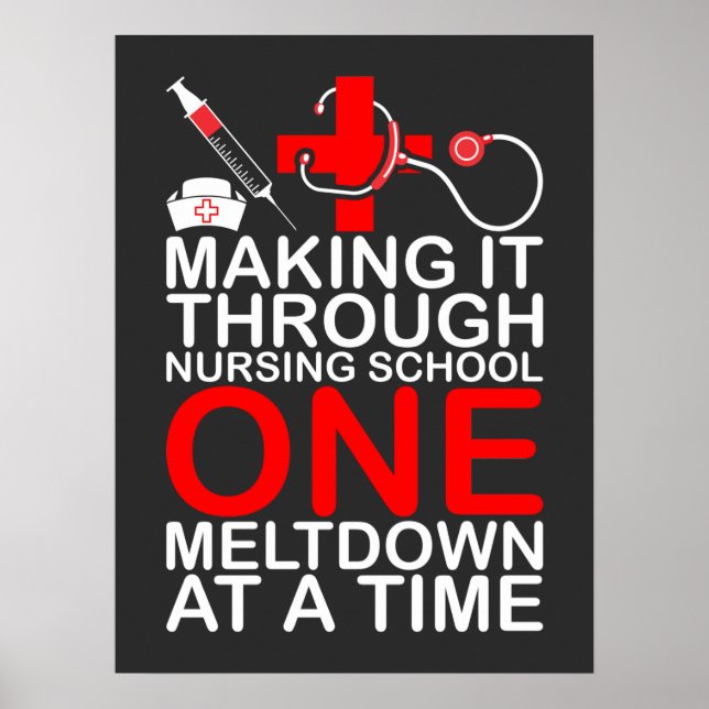 Nursing Life | Making It Through Nursing School Poster (Front)
