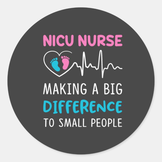 Nursing Life | Nicu Nurse Classic Round Sticker (Front)