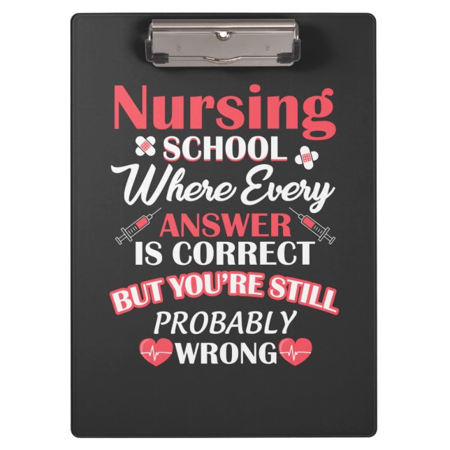 Nursing Life | Nursing School Student Clipboard (Front)