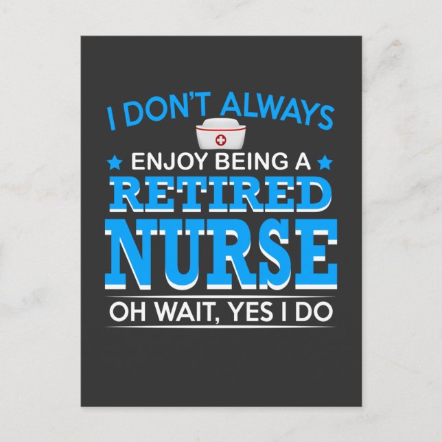 Nursing Life | Retired Nurse Invitation Postcard (Front)
