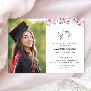 Nursing Medical School Graduation Party Invitation