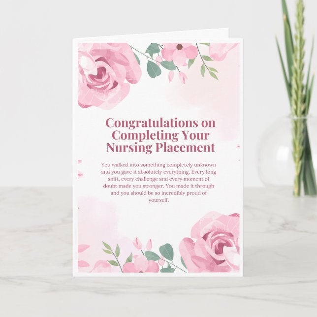 Nursing Placement Congratulations Card (Front)