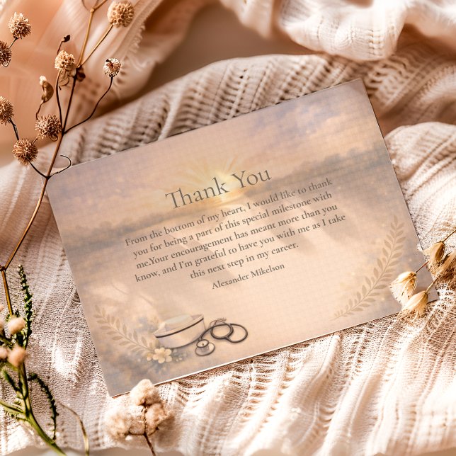 Nursing Program Graduation Celebration Thank You Card (Creator Uploaded)