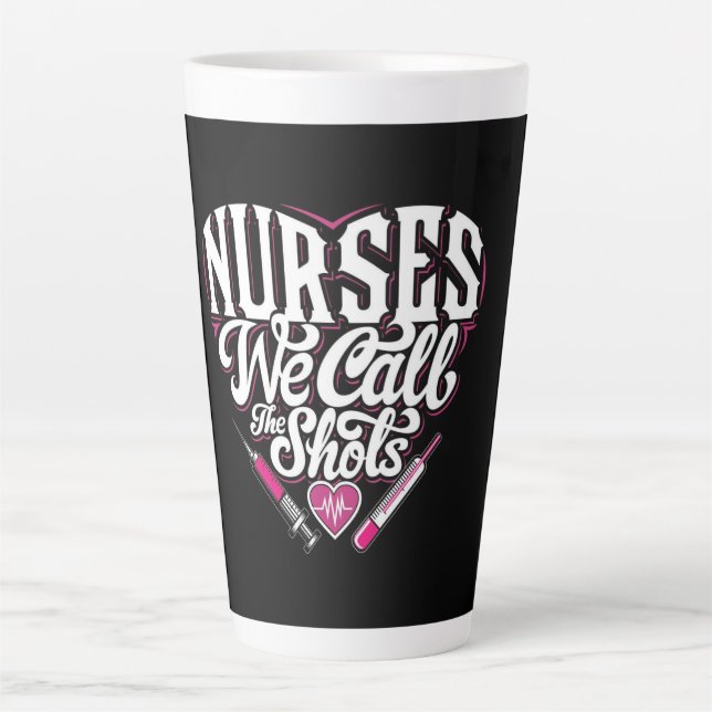 Nursing Quote Typography Latte Mug (Front)