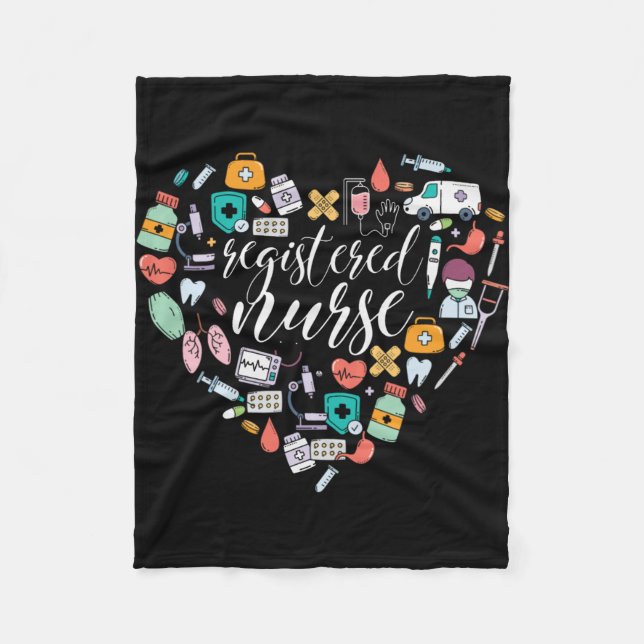 Nursing Schoo Design Registered Nurse   Fleece Blanket (Front)