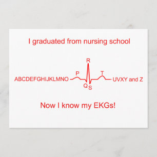 Nursing School EKG Graduation Card
