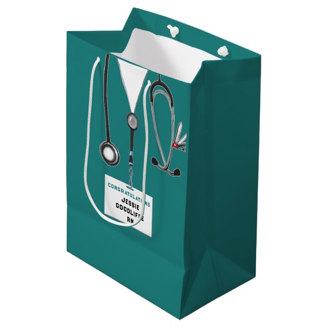 Nursing School Grad Medium Gift Bag (Front Angled)