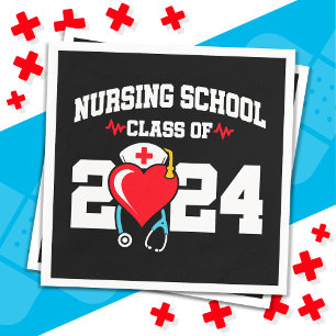 Nursing School Graduate 2024 Nurse Graduation Napkin
