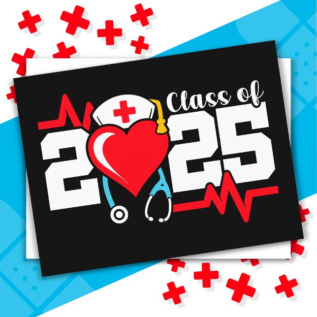 Nursing School Graduate 2025 Nurse Graduation Postcard (Creator Uploaded)