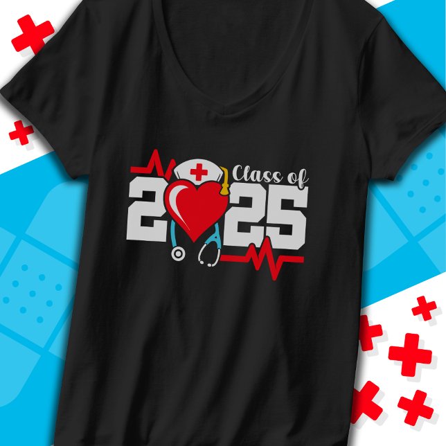 Nursing School Graduate 2025 Nurse Graduation T-Shirt (Creator Uploaded)