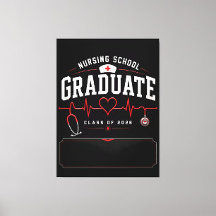 Nursing School Graduate 2026 Custom Gift Canvas Print