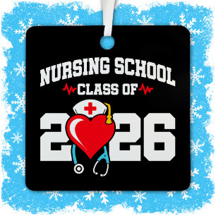 Nursing School Graduate 2026 Nurse Graduation Metal Tree Decoration