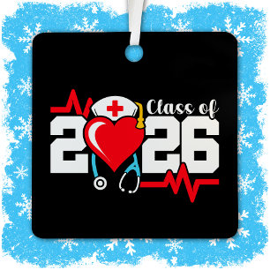 Nursing School Graduate 2026 Nurse Graduation Metal Tree Decoration