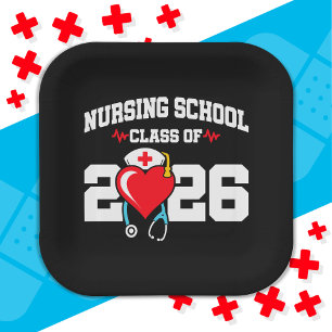 Nursing School Graduate 2026 Nurse Graduation Paper Plate