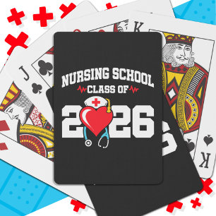 Nursing School Graduate 2026 Nurse Graduation Playing Cards