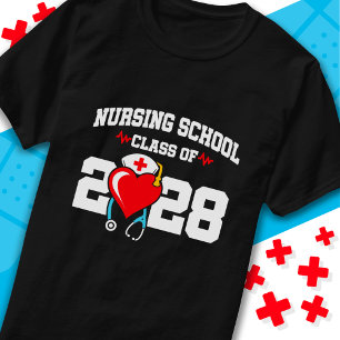 Nursing School Graduate 2028 Nurse Graduation T-Shirt