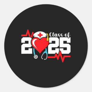 Nursing School Graduate - Cl Of 2025 - Nurse Gradu Classic Round Sticker