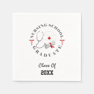 Nursing School Graduate Gear Napkin