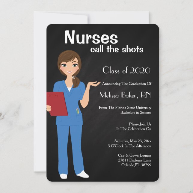 Nursing School Graduation Announcement (Front)